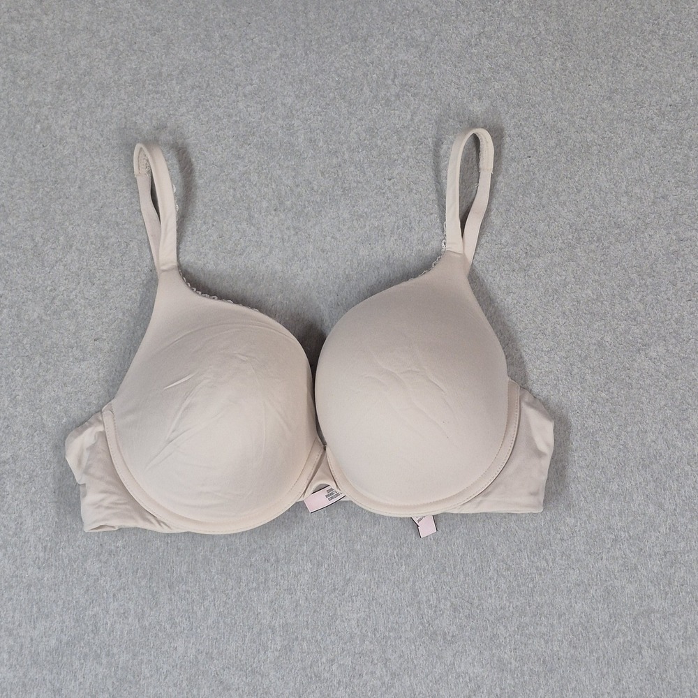 Victoria's Secret Women Bra 36D Beige Body By Perfect Shape Adjustable